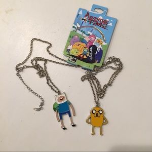 Adventure Time Finn and Jake necklace set NWT